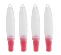4 Pack Silicone Basting Brush Set with Squeeze Bottle, Heat-Resistant Oil Brushes for Barbecue Grilling and Cooking, Reusable Kitchen Tools in Assorted Colors(Red)