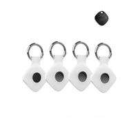 4 Pack,Silicone Case for ATUVOS Tracker Finder - Shockproof, Signal-Compatible, and Easy-to-Remove Cover for Location Finder - Durable, Eco-Friendly, and Anti-Lost Design, White