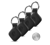 4 pack Silicone Case For eufy Security SmartTrack Link Anti-Loss Tracker,daunke Full Protection Cover(suitable for Elderly,Pets,Backpack,Luggage,Kids,Keys) Scratch-Resistant,Black