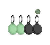 4 pack Silicone Case For Motorola Moto Tag Anti-Loss Tracker,daunke Full Protection Cover(suitable for Elderly,Pets,Backpack,Luggage,Kids,Keys) Scratch-Resistant,Black & Green
