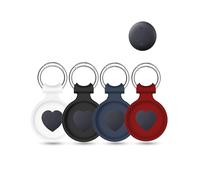 4 pack Silicone Case For Reyke HB15 Smart Tag Anti-Loss Tracker,daunke Full Protection Cover(suitable for Elderly,Pets,Backpack,Luggage,Kids,Keys) Scratch-Resistant(Blue,White,Black,Red)