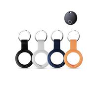 4 pack Silicone Case for Reyke Smart Tag Pro Anti-Loss Tracker,daunke Full Protection Cover(suitable for Elderly,Pets,Backpack,Luggage,Kids,Keys) Scratch-Resistant（Black,Orange,Blue,White）