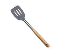 4-Pack Silicone Cookware Set, Non-Stick Large Solid Spatula, Heat-Resistant Gray Slotted Mix, Serve, Drain, Turn, Stir B