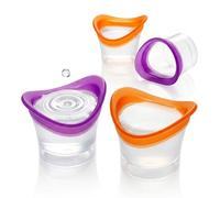 4 Pack Silicone Eye Wash Cup, Reusable Eye Bath Cup for Dry Eyes, Allergy Relief & Makeup Removal, Soft Leak-Proof Eye Rinse Tool for Soothing Tired Eyes, Portable Eye Care Kit for Men Women Travel