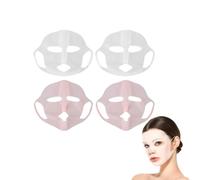 4-pack silicone face mask holders - moisturizing face mask protectors, suitable for sheet masks, unique 3D cut, non-slip design, washable and reusable, suitable for various occasions.