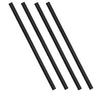 4-Pack Silicone Oven Shelf Guards, Heat-Resistant Rack Protectors, Oven Shelf Edge Guards to Prevent Burns (Black)