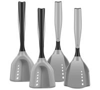 4 Pack Silicone Spatula Pancake Cooking Turner Meat Chopper Spatula Heat Resistant Hamburger Smasher Tool Non Stick Ground Chopper Hamburger Grinder Mix and Chop Potato Masher Kitchen Utensil