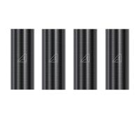 4 Pack Silicone Straight Coupler Hose Black 22mm (7/8") ID x 350mm Long