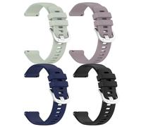 4 Pack Silicone Straps for Garmin vivoactive 6/vivoactive 5/vivomove3/Venu 2 plus/Forerunner 158/Forerunner 55,Silicone Sport Replacement Wristband for Women Men,Black+Blue+Green+Purple