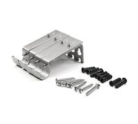 4-Pack Silver Iron Curtain Pole Brackets, Adjustable Single Holders for 16-19mm Rods, Sturdy 100x40x16mm Design, Perfect for Home Decor
