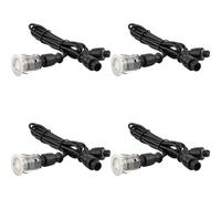 Loops 4 PACK Single Recessed 25mm Decking Light Module - 0.75W CCT LED - Steel in Metallics Loops Metallics