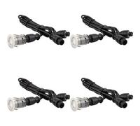 4 PACK Single Recessed 25mm Decking Light Module - 0.75W CCT LED - Steel