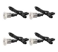 4 Pack Single Recessed 35mm Decking Light Module - 0.65W Cct Led - Steel