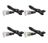 4 PACK Single Recessed 35mm Decking Light Module - 0.65W CCT LED - Steel