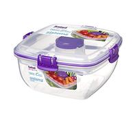 4/Pack Sistema Klip It Salad To Go Container Freezer 4.5 Cup Assorted Colors
