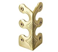 4 Pack Skirting Board Corner Protectors | Metal Skiffers Edge Guards | Decorative Solid Brass Baseboard Corner Covers for Home & Commercial Use | Bronze (Gold)