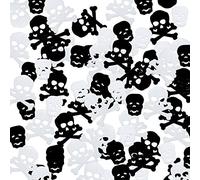 4-Pack Skull & Crossbones Pirate Halloween Table Confetti - 52g Black & White Party Scatter for Pirate Themes, Trick or Treat & Halloween Decor