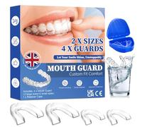 4 Pack Sleeping Mouth Guard for Clenching Teeth at Night, Stops Bruxism, Custom Night Guards for Teeth Grinding - Nighttime Protection During Sleep for Men and Women (with a Travel Cases)