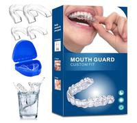 4 Pack Sleeping Mouth Guard for Clenching Teeth at Night, Stops Bruxism, Reusable Mouth Guards Grinding Teeth for Adults & Kids (with a Travel Cases)