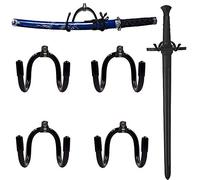 4 Pack Small Adjustable Sword Wall Mount Display Rack Stand Holder Hook Hanger for Sword, Dagger, Axe, Keyblade - Vertical or Horizontal Display - Your sword hook as held it securely to the wall
