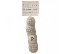 4-Pack Small Dog Squeaker Balls - Premium Non-Toxic Rubber Pet Toys in Buffalo Plaid - Soft & Durable for Fetch and Chew (Gray Plaid)