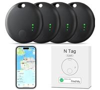 4 Pack Smart Air Tracker Tag, YiYunTE Item Key Finder Locator Compatible With Find My App(Ios Only), Waterproof Tracking Tags Devices, Bluetooth GPS Tracker for Kids Children Pet Wallet Luggage