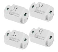 4 Pack Smart Light Switch Module 10A, Mini Smart Home Voice Control / Timer, Smart Light Switch Modules DIY, Smart Switch, Mini DIY WiFi Switch, Smart Switch Compatible with Alexa Echo, Google Home