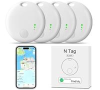4 Pack Smart Tracker Tag, YiYunTE Item Key Finder Locator Compatible With Find My App(Ios Only), Waterproof Tracking Tags Devices, Bluetooth GPS Tracker for Kids Children Pet Wallet Luggage