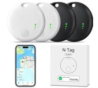 4 Pack Smart Tracker Tag, YiYunTE Item Key Finder Locator Compatible With Find My App(Ios Only), Waterproof Tracking Tags Devices, Bluetooth GPS Tracker for Kids Children Pet Wallet Luggage