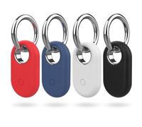 4 Pack Smarttag2 Holder Compatible with Samsung Galaxy SmartTag2, Soft Silicone Case All-Round Protection Against Scratch and Drop, with Keychain Suitable for Keys, Bags, Luggage, and Valuables