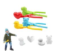 4 Pack Snow Ball Maker Duck Mould, Duck Shape Snowballs Maker, Snows Ball Clip With Handle, Animal Shapes Moulds Winter Snowball Fight Makers Tool Clip For Adults Kids（B）