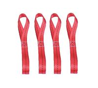 4 Pack Soft Loop Tie Down Straps Heavy Duty Motorbike Tie Down Straps 2.5 * 40cm Nylon Cargo Straps, Load Capacity 800kg for ATV UTV Motorcycles Scooters Camping Climbing Hang Attachments - RED