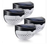 4 Pack Solar Fence Lights, Garden Fence Lights_Wireless Decorative LED Garden Lights, Waterproof Solar Powered Outdoor Lights for Fence, Deck, Step, Yard,Patio,Pathway, Stairs, Outdoor Wall Light LED