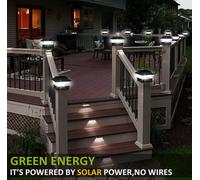 Smart Solar Black Post Lights - Pack of 4 White
