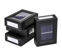 4 Pack Solar Wall Lights for Outdoor | Waterproof LED Up and Down Fence Lights | Energy-Saving Front Door Lamps | Ideal for Garden, Yard, Pathway & Decorative Lighting