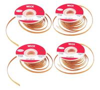 4 Pack Solder Wick, Desoldering Wick Braid for Repair, Solder Wick with Flux, Copper Braid for Electronics, DIY Soldering, Desoldering, It is The Best Choice for Electronics Enthusiasts