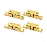 4 Pack Solid Brass Cabinet Door Beads, Adjustable Tension Copper Collision Buckle with Steel Ball for Wardrobe Dressing Table Drawer Latch(XJL-40)