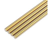 4 Pack Solid Round Brass Rods - 100mm Length for DIY Craft, Welding, Lathe, Model Plane, Ship, Car(Dia 4mm)
