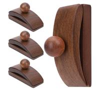 4 Pack Solid Walnut Wood Tapestry Hangers for Walls, Quilt Hanger with Clips for Display, Decorative Display Hanger for Tapestry, Quilt, Rug