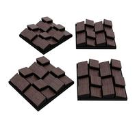 4 Pack - Sound diffuser Acoustic Panels | Seamless Appearance 3D Mosaic wall Pazzle | DIY Wall Decor Art | Wooden (HDF) Decorative Diffuser | Color: [ZARINITY | Wenge]