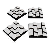 4 Pack - Sound diffuser Acoustic Panels | Seamless Appearance 3D Mosaic wall Pazzle | DIY Wall Decor Art | Wooden (HDF) Decorative Diffuser | Color: [ZARINITY | White]