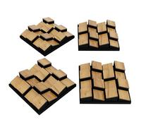4 Pack - Sound diffuser Acoustic Panels | Seamless Appearance 3D Mosaic wall Pazzle | DIY Wall Decor Art | Wooden (HDF) Decorative Diffuser | Color: [ZARINITY | Oak]