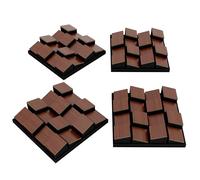 4 Pack - Sound diffuser Acoustic Panels | Seamless Appearance 3D Mosaic wall Pazzle | DIY Wall Decor Art | Wooden (HDF) Decorative Diffuser | Color: [ZARINITY | Nut]