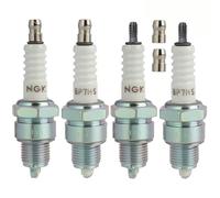 4 Pack Spark Plug Compatible with BP7HS (5111), Nickel Electrode, 14 mm Thread, 12.7 mm Reach, Wrench Size 20.8 mm / BP7HS / BP7HS-10 (7829) / BPR7HS (6422)