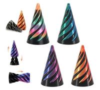 4 Pack Spiral Cone Fidget Toy Set, Spiral Fidget Toy, Impossible Cone Stress Relief Hand Spinner for Kids & Adults, Vibrant Colours for Home, Office, School & Travel