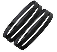 4 Pack Sports Headbands - Non-Slip Elastic Hair Bands for Men & Women, Lightweight Sweatbands for Running, Gym, Yoga, Football, Tennis - Black Stretch Bands, Unisex Fit