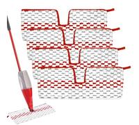 4-Pack Spray Mop Replacement Pads - Microfiber Refill Heads Compatible with Popular 1-2 Spray Mops, Reusable Wet/Dry Mop Pads for Floor Cleaning