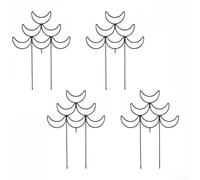 4 Pack Stackable Plant Trellis, Moon Shaped Metal Climbing Frame for