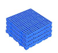4 Pack Stacking Plastic Pallets MoistureResistant weight Floor Pallets with Breathable Grid for markets Restaurants Stores Warehouses Cellars (Blue 30x30x3cm/12x12x1.2")