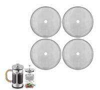 4 Pack Stainless Steel Cafetiere Filter Mesh Screens - 4" French Press Filter Replacement for 1000ml/34oz Coffee & Tea Makers,Cafetiere Mesh Replacement Reusable;